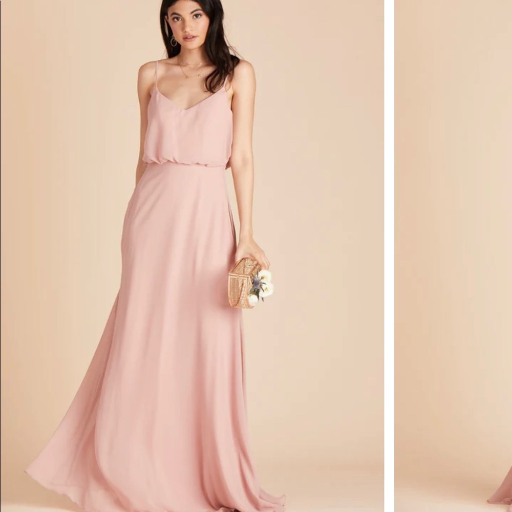 Birdy Grey floor length bridesmaid dress